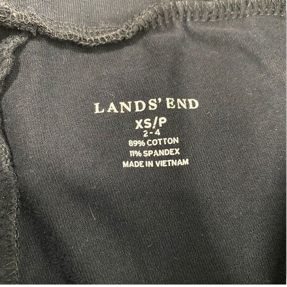 Lands End Women's High Waist Foldover Active Pants size XS Black - Picture 3 of 7